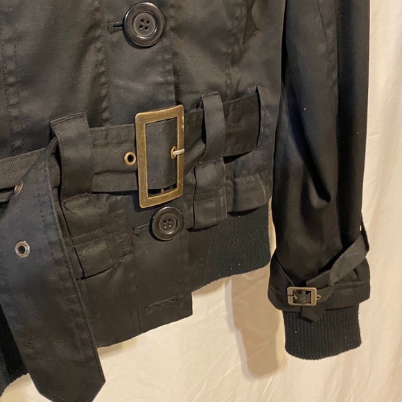 🎉2/$20 Vero Moda Balsa Short Jacket Belted Bomber Blazer Cropped Collared Coat - Picture 8 of 16